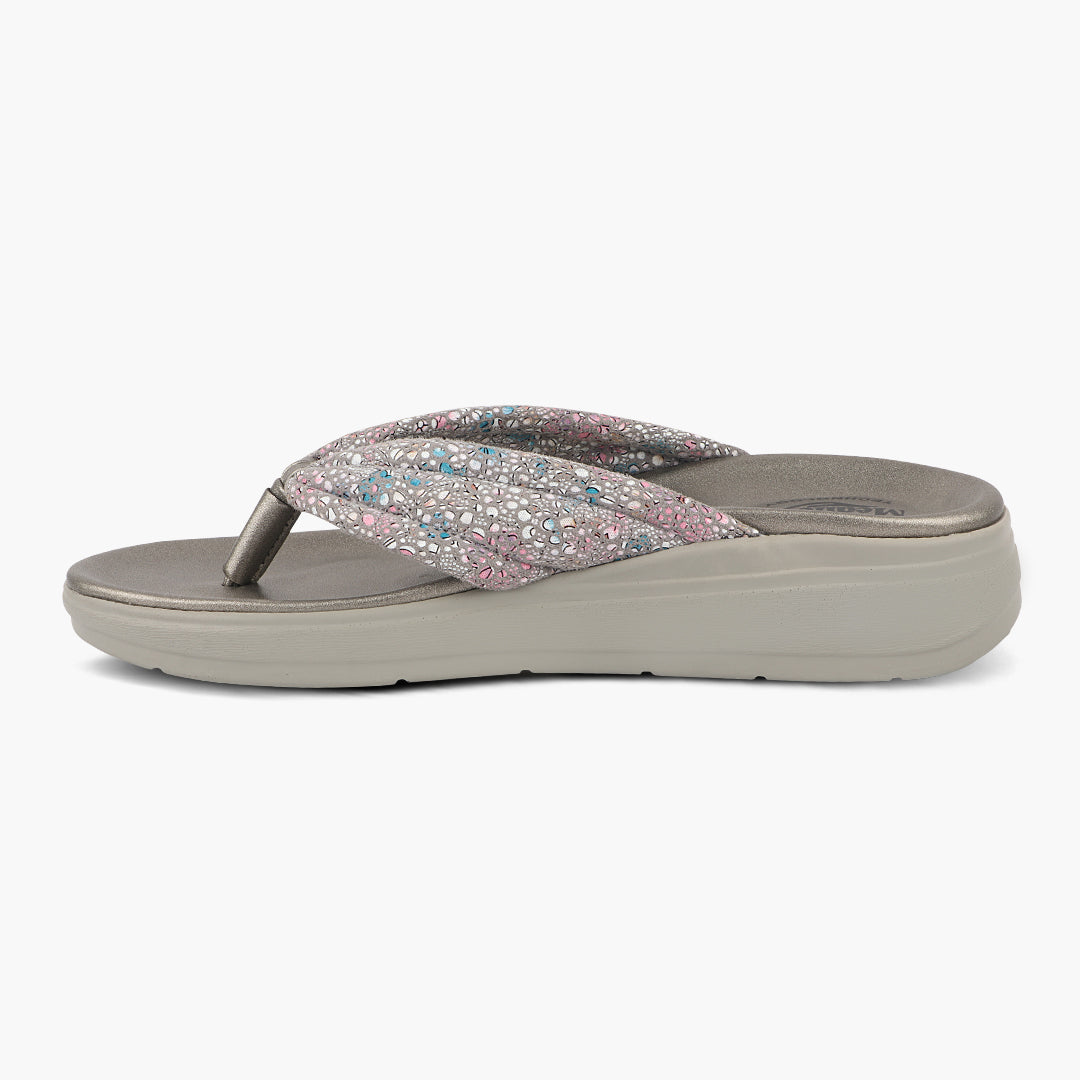 Medifeet Cushion & Comfortable Midsole With Arch Support Slippers For Women's (FLORAL)